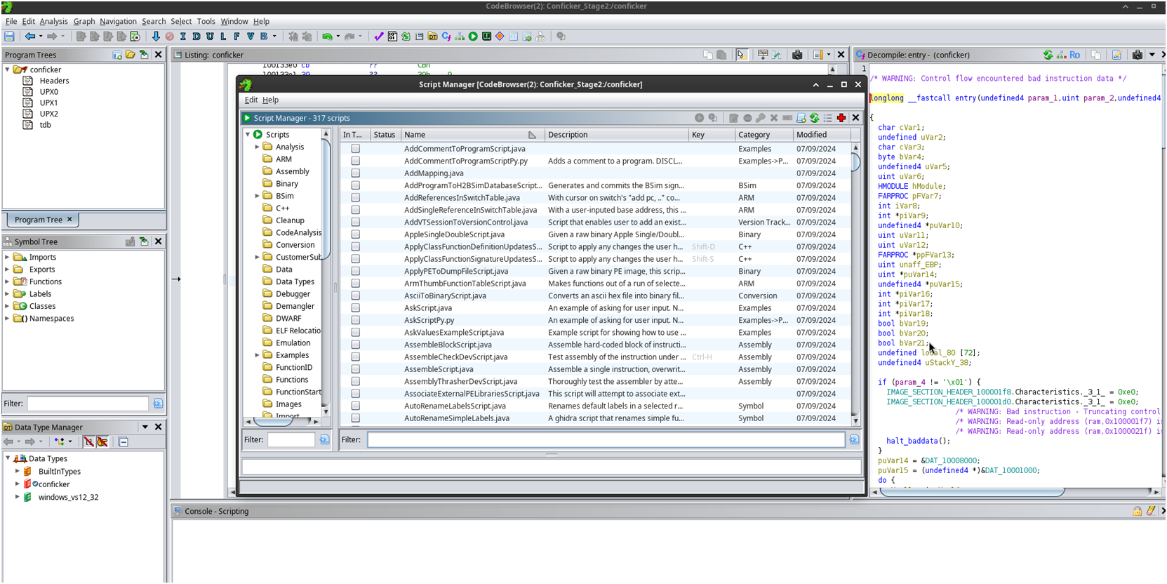 Ghidra Script Manager